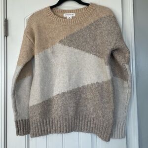 Skye’s the Limit Geometric Color-Block Sweater M